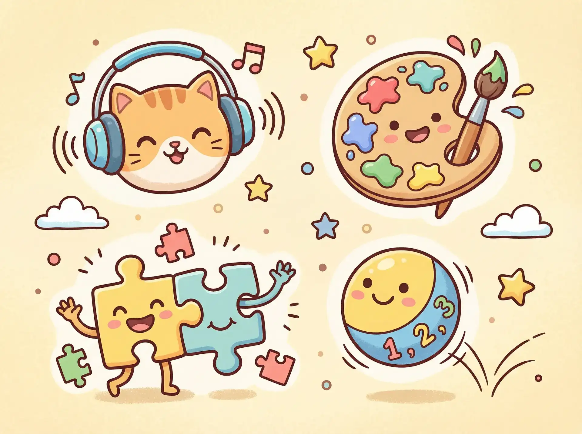 小朋友的手工作品 - 苹果无删除 益智创作